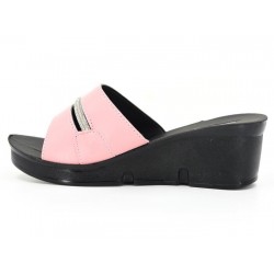 Enova Women Z50-0130 Centered Striped Bling Daily Slipper