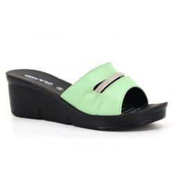 Enova Women Z50-0130 Centered Striped Bling Daily Slipper