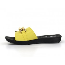 Enova Women Z57-0207 Chained Side Footbed Daily Slipper