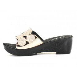 Foxter Women Z-8310 High Footbed Buttoned (With box, ets.) Daily Slipper