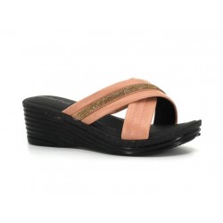 Hedef Women 2438 Cross Bling (With Storage Bag) Daily Slipper