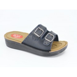 Polex Women 447-26 Emerald Double Buckle Daily Slipper