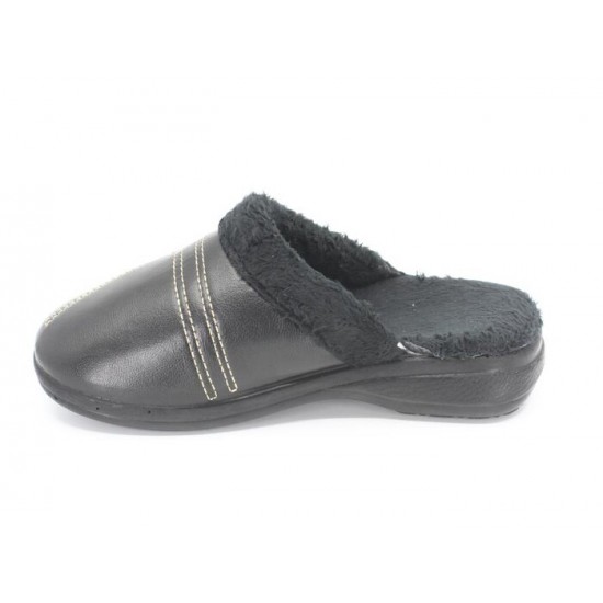 Polisa Merdane Comfort Wintery Closed Leather Home Slipper